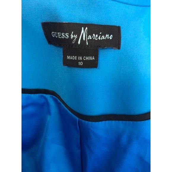 NWT Guess By Marciano Suit Set Light Blue Jacket Coat Full Zip & Skirt Mini 10 - Picture 8 of 12
